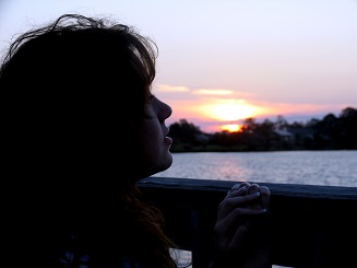 Randall Daluz _ Girl Looking At Sunset